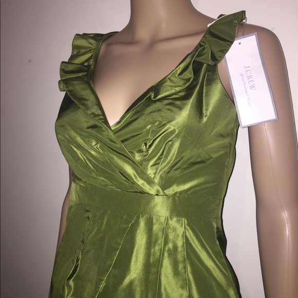 $250 J. Crew Metallic “Blakely” Dress Silk Taffeta - Picture 2 of 5